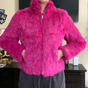 Reversible Wilson genuine fur/pink jacket, size medium but fits like a small